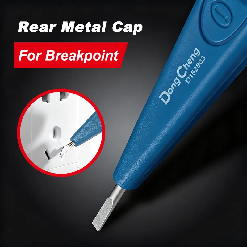 متعددة الوظائف كهربائي اختبار مفك التيار المتناوب/تيار مستمر التعريفي اقلام الفحص جهاز قياس الجهد الكهربائي 12-220 فولت LCD شاشة عرض ديجيتال #6