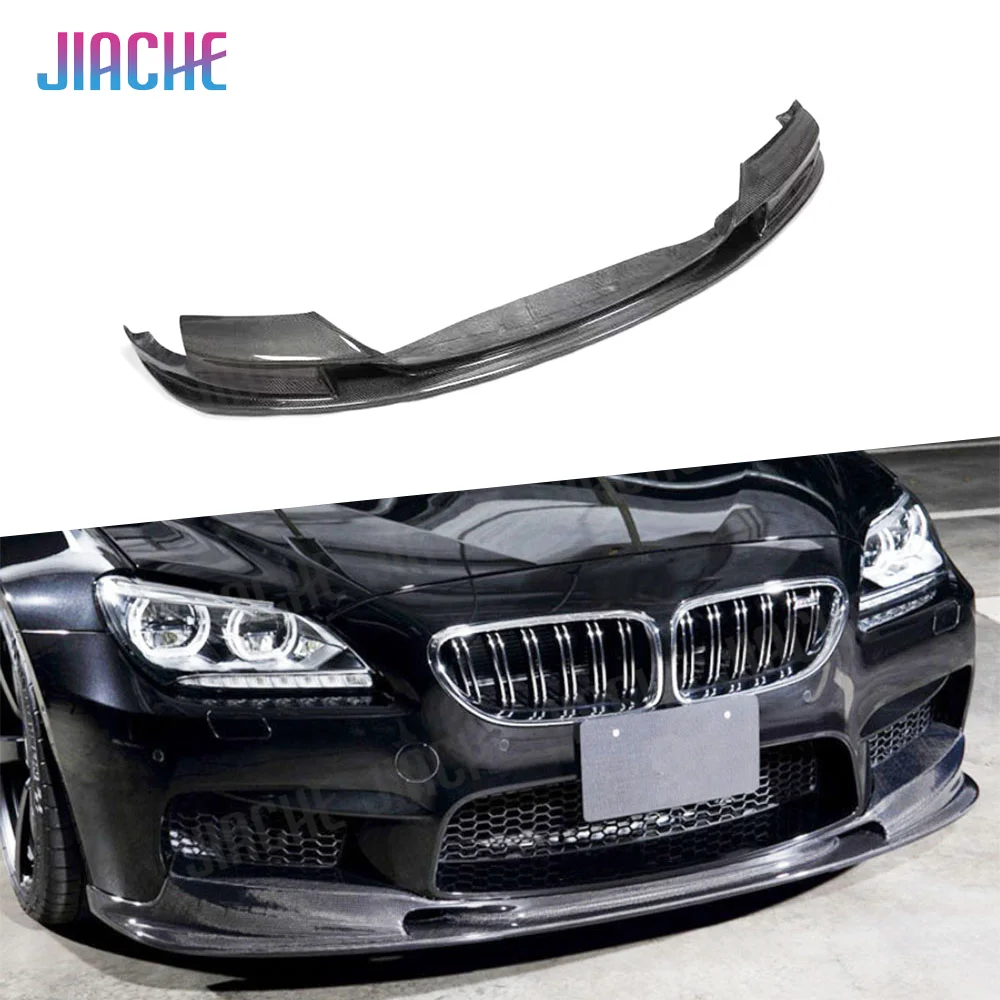 الجبهة حافة مصد السيارة الخائن لسيارات BMW 6 Series F06 F12 F13 M6 2013-2018 ألياف الكربون الجبهة سبويلر اكسسوارات السيارات