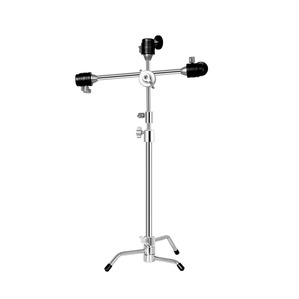 Magical Desk Stand 53CM Mini C-Stand Photography Stainless Steel Hold Arm and Grip Head Upgraded Max Height with One Adjustable