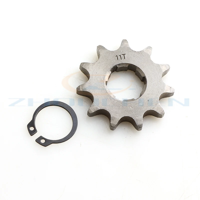 Off-road Motorcycle Accessories ATV Horizontal Engine Chain Gear 428 Type Pinion 11Tooth17mm 20mm Sprocket With Fixed Plate Lock