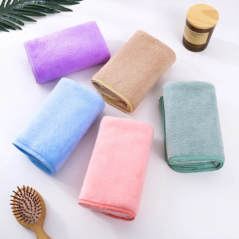 1PCS Face Towel Superfine Microfiber Absorbent High-density Coral Fleece Towel Quick Dry Clean Face Soft Absorbent Towel Hook Up