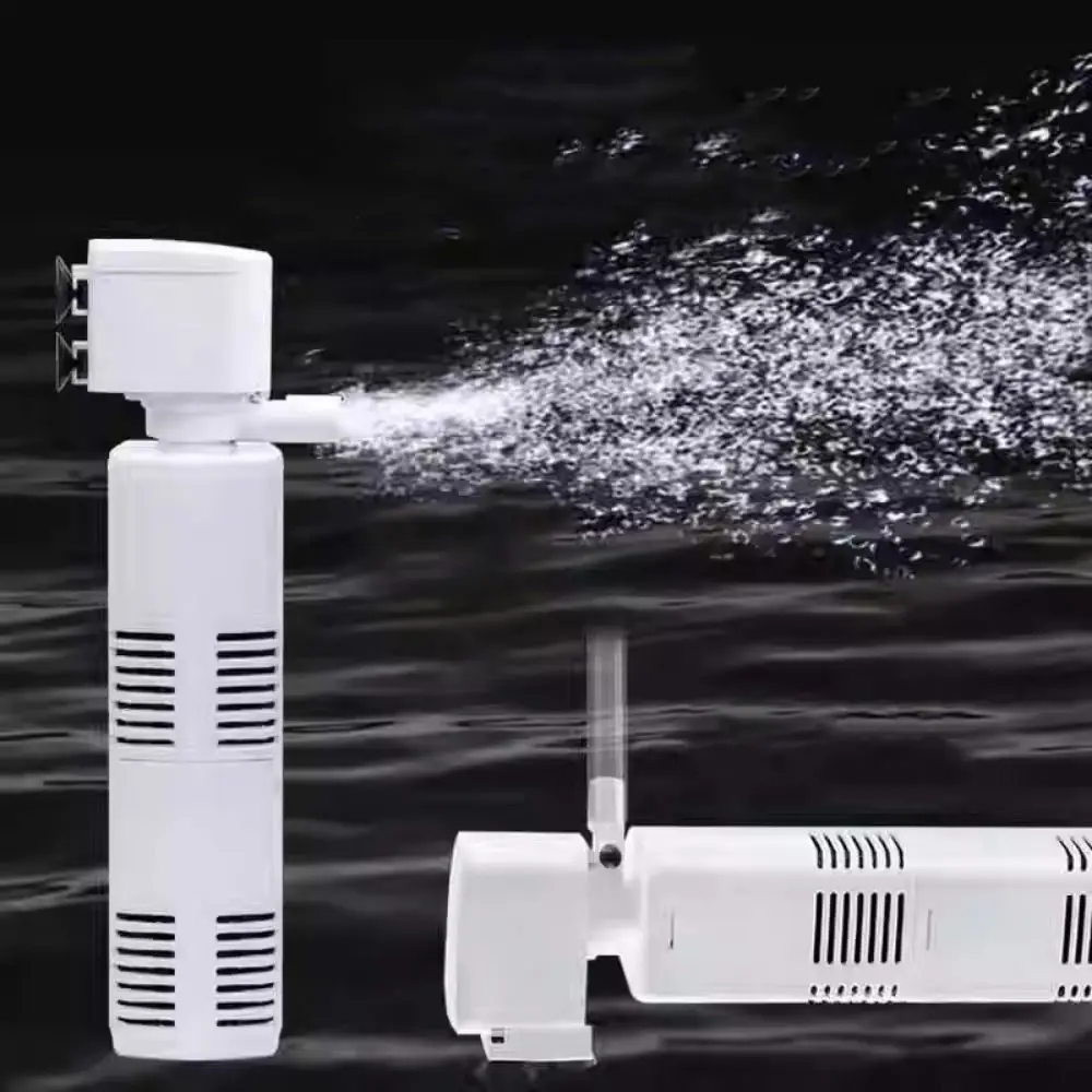 

Wall Mount Aquarium Internal Filter Silent Suction Cup Submersible Pump Plastic with Sponge and Air Tube Water Circulation Pump