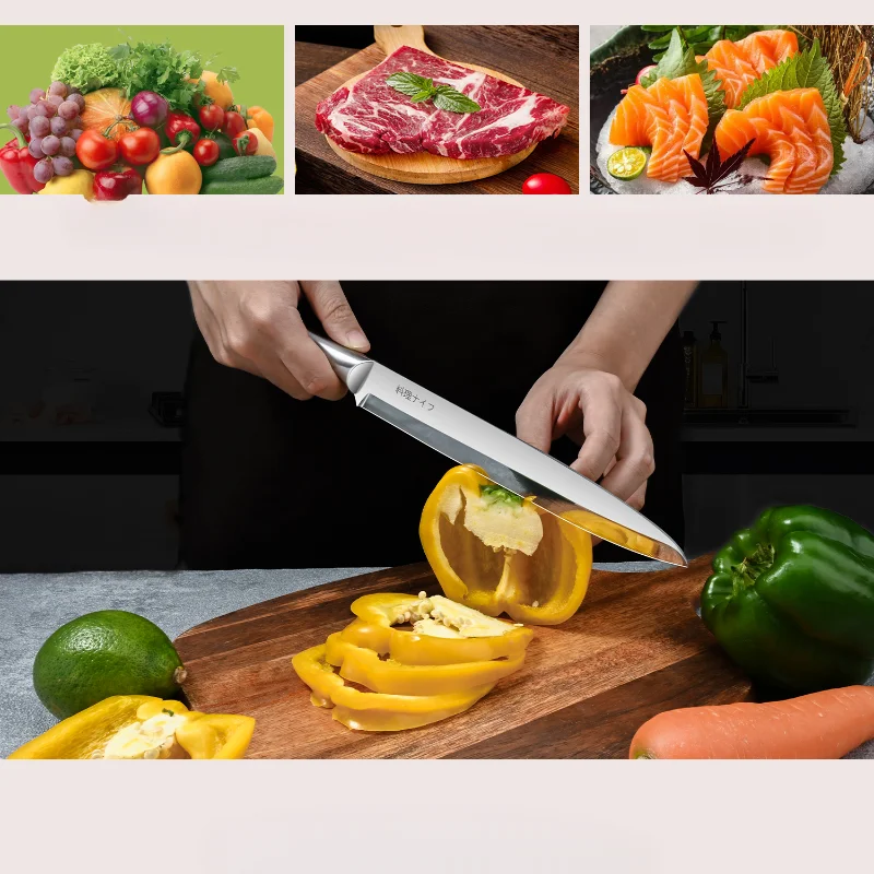 PLYS Home Chef Cooking Knife, Chef\'s Knife Commercial Cutting Beef Fruit Knife, Stainless Steel One Piece Small Knife