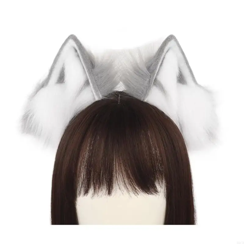 M6CD realistische vossen oor hoofdbanden carnaval partij pluche zendspoel filmliefhebbers partij rollenspel animes make-up
