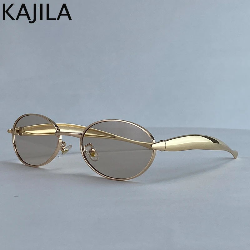 Ovale Punk-Sonnenbrille mit kleinem Rahmen für Damen, 2025, Luxusmarke, Vintage-Stil, Metall, Fahren, Sonnenbrille für Damen, Mode, Retro-Farbtöne, UV400 – Detail 3