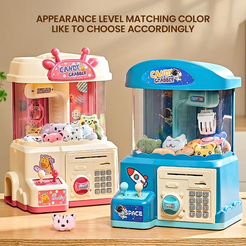 Grote Klauw Machine Vangst Mini Pluche Pop Snoep Kinderen Speelgoed Huis Speelpoppen Klauw Machine Arcade Kraan Spel Speelgoed Nieuwjaar Geschenken