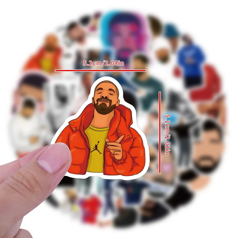 60枚入り 新品 KPOP ドレイク ポップミュージック コンビネーションテーマ パーティー スクーター スーツケース バックパック 水筒 漫画 アニメ ステッカー