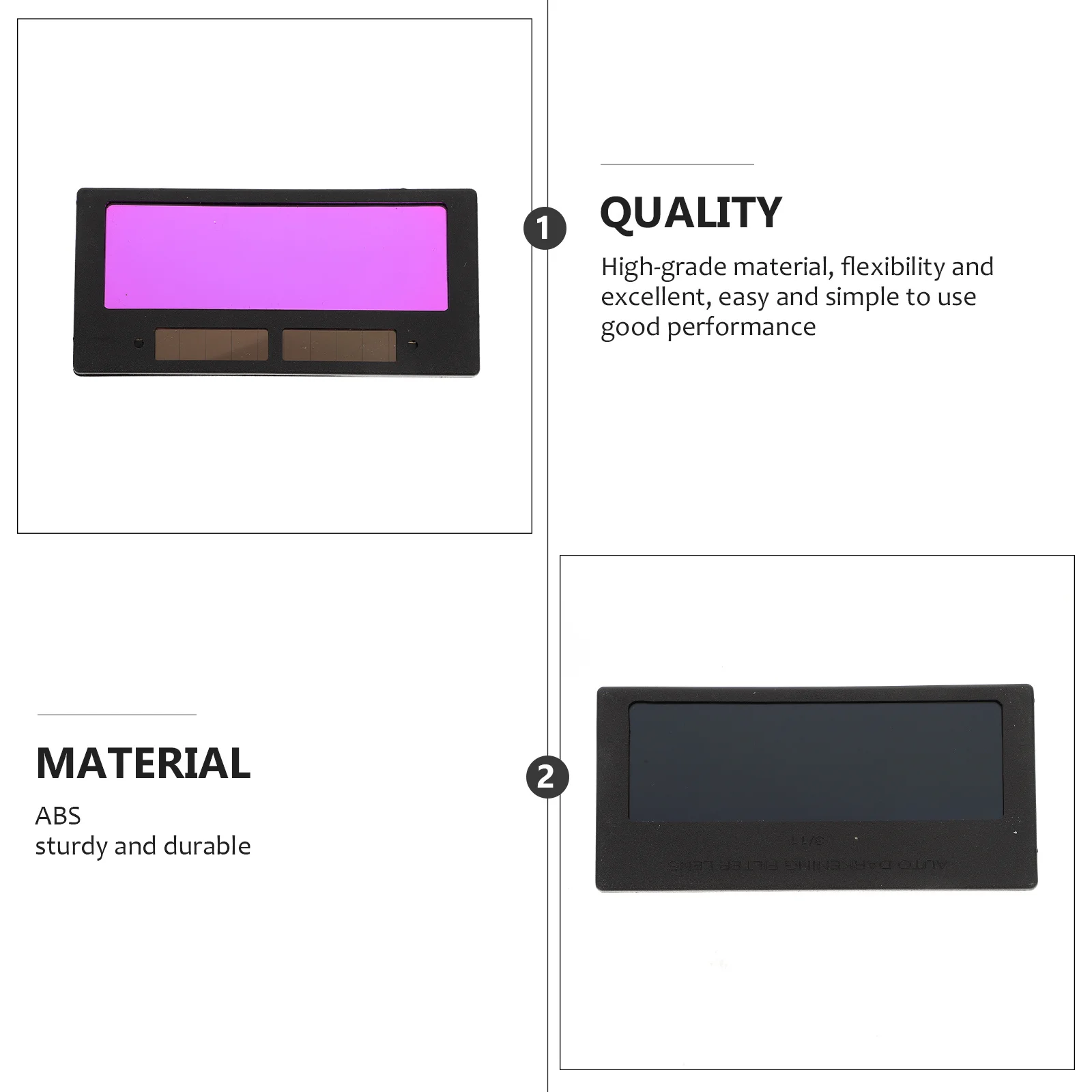 

1pc Auto Darkening Solar Powered Lens Large View Window For Eye Protection Shield Automatic Dimming Mask Solar Welding Protector