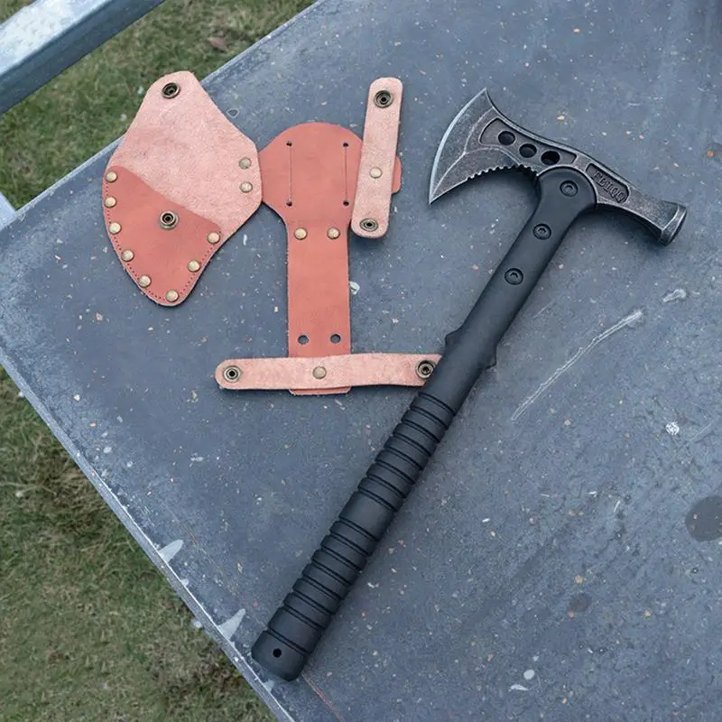 Tomahawk Guaina in pelle Porta ascia Cavaliere vichingo Hatchet Tomahawk Guaina Custodia protettiva per ascia Custodia protettiva per escursioni all'aperto