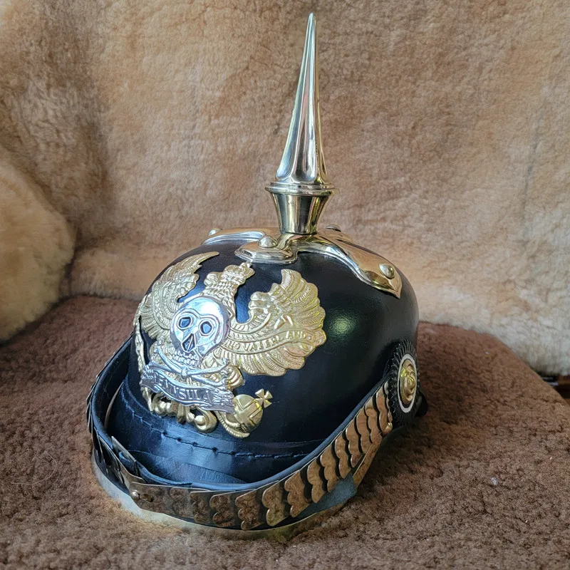 PICKELHAUBE Is A World War I Prussian Army Helmet with A Cowhide Helmet