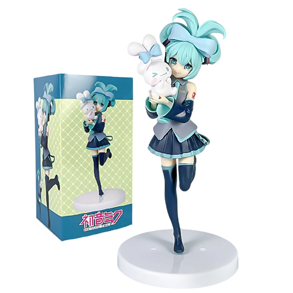 4 szt. Anime Hatsune Miku 14-21cm Figurka Akcji Kolekcjonerska Model PVC Dekoracje Zabawka Urodzinowa dla Dzieci Prezent Świąteczny Kawaii