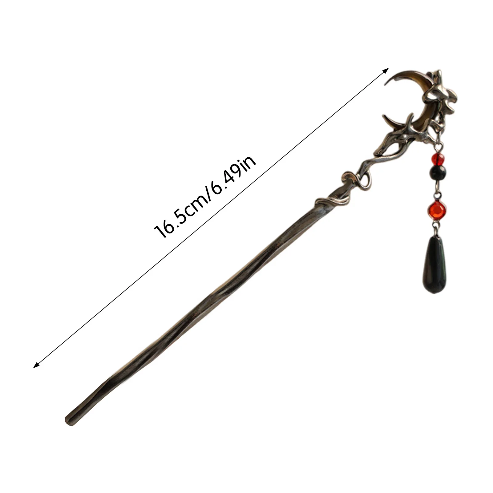 New Chinese Style Moonstone Tassel Hair Sticks for Women Vintage Metal Flower Hanfu Chopstick Hair Sticks Hair Accessories view 6