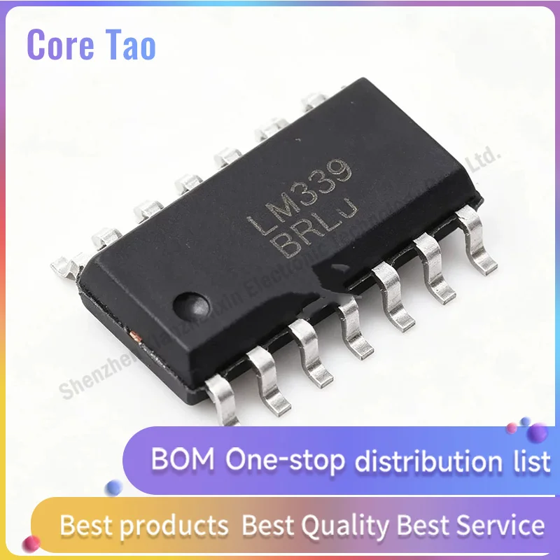 10pcs/lot LM339A-SR LM339A LM339 SOIC-14 4-channel voltage comparator chip