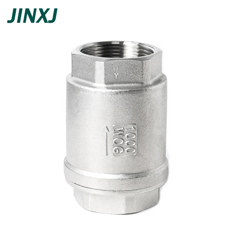 304 Stainless Steel Vertical Check Valve H12 Water Pump 1/4 3/8 1/2 1 Inch Water Pipe One-way Valve DN8 10 15 20 32 50 65