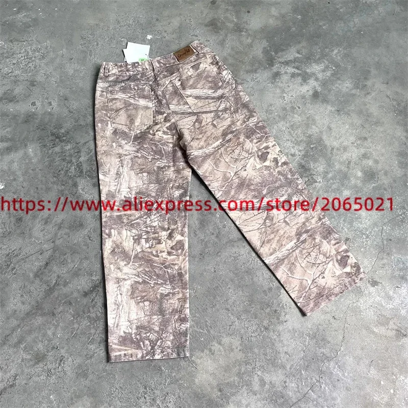 SAINT Leaf Camouflage Workwear Pants Men Women High Quality Streetwear Jogger Drawstring Sweatpants