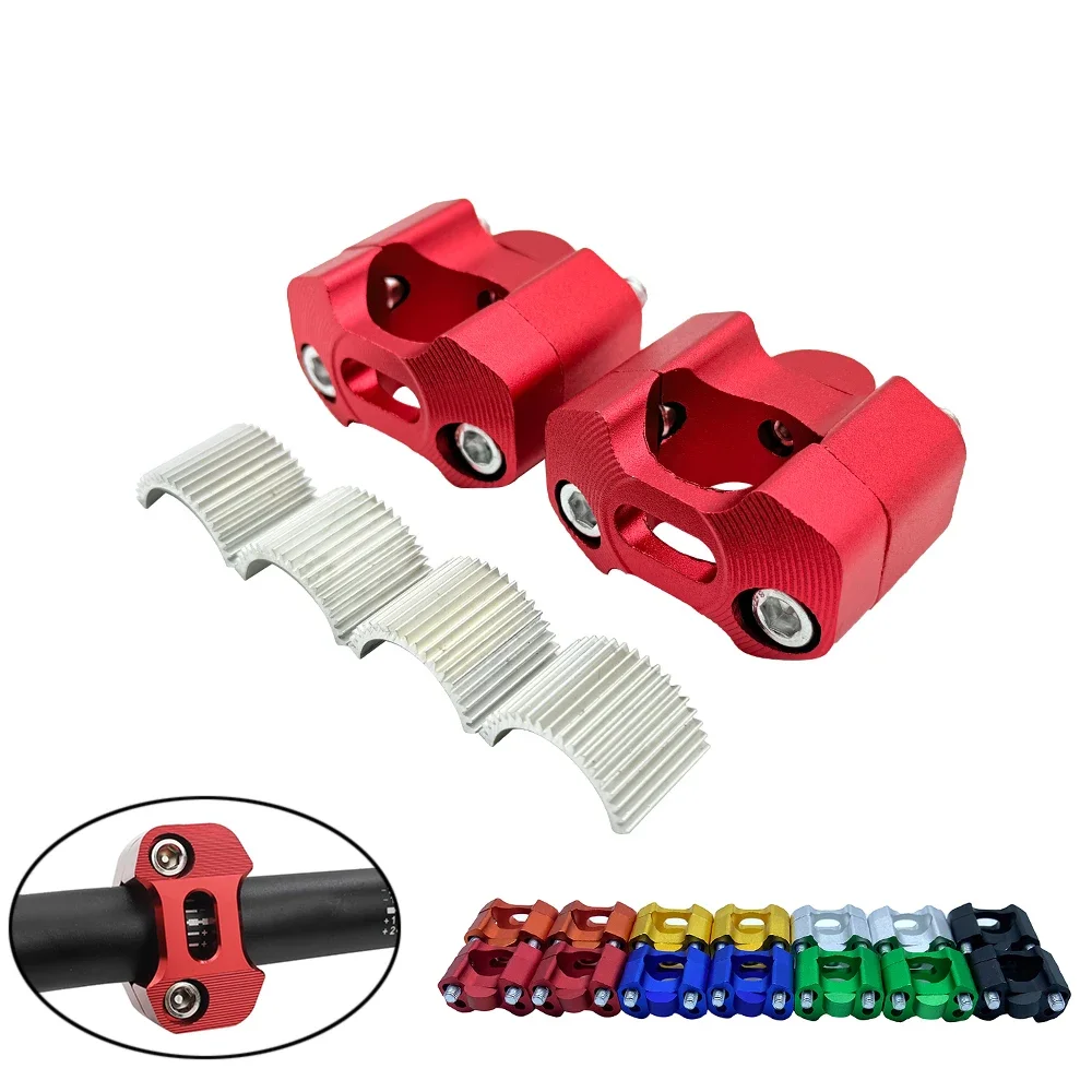 1 Pair 22mm 28mm Universal Off Road Motorbike Bar Clamps Handlebar Risers Adapter For 7/8" 1-1/8 Pit Dirt Bike Motorcycle Enduro