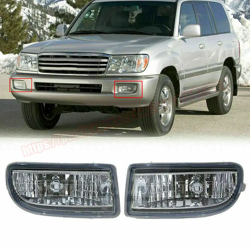 

For Toyota Land Cruiser J100 J105 1998-2007 2PCS Front Bumper Fog Light Lamp Housing