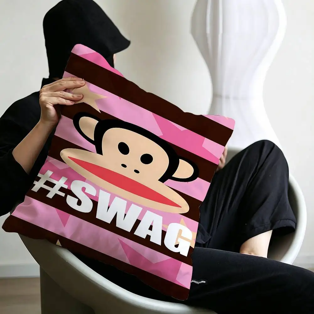 P-Paul Frank  Personalized Pillow Dust Cover Bedroom Kids Party Decoration Pillowcase Birthday Children Gift