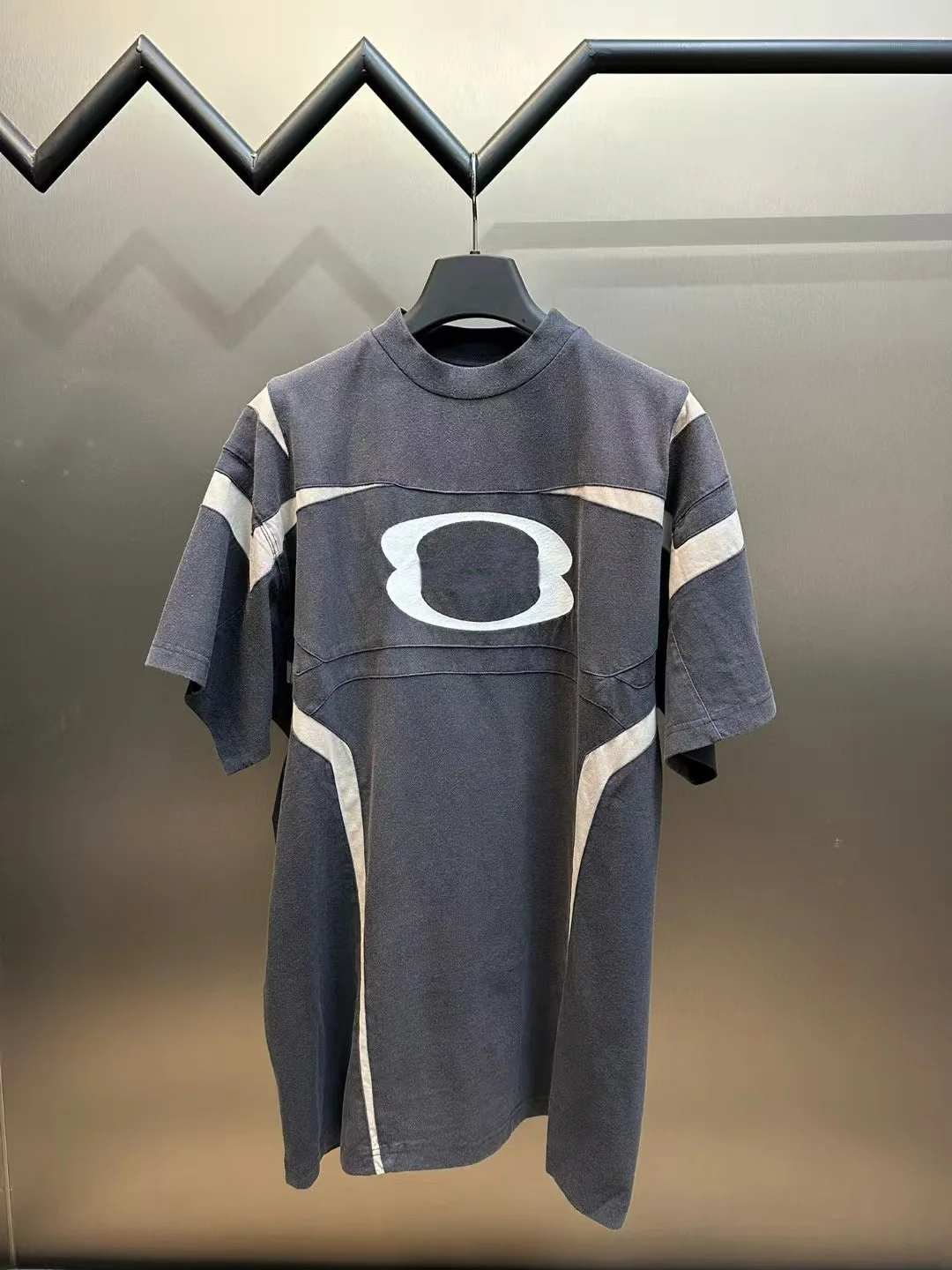 BLCCNIEGEA الوزن الثقيل عالية الجودة باريس B تي شيرت عصري موضة فضفاضة تناسب قصيرة الأكمام طاقم الرقبة رسالة تصميم القطن الخالص