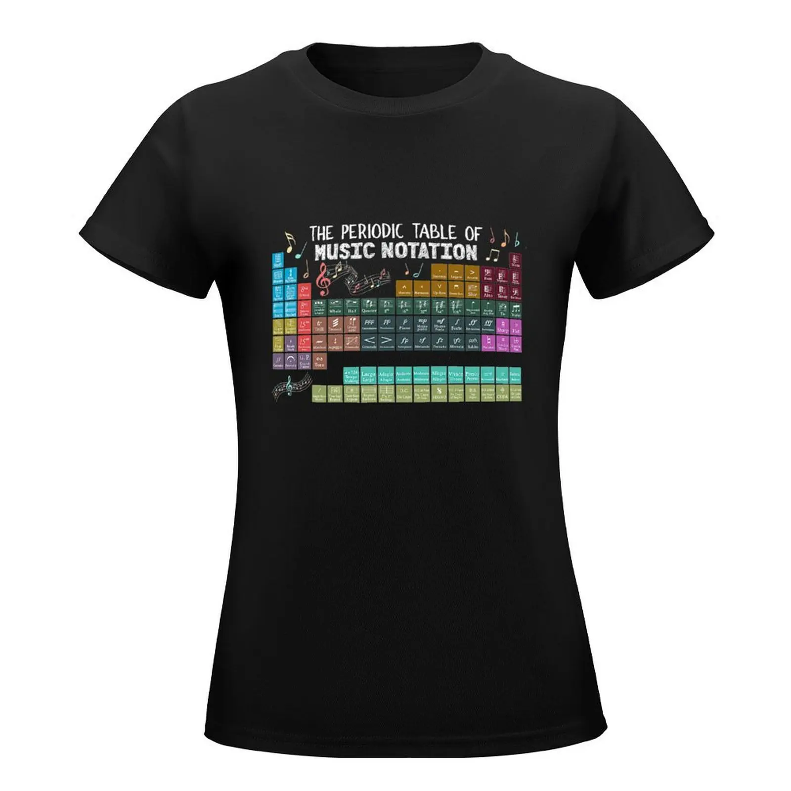 THe Periodic Table Of Music Notation T-Shirt cute clothes summer tops Women's summer blouses 2024