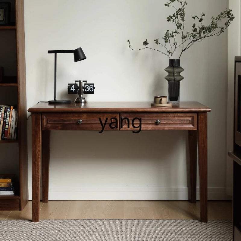 

YHM Modern Minimalist Computer Home Vintage Desk with Drawer