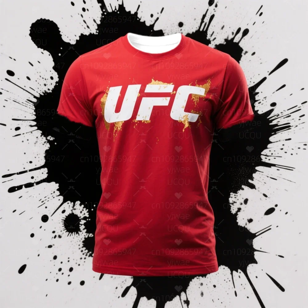 

3D printed UFC Extreme sports boxing match men's and women's T-shirts, quick-drying fashionable outdoor sports short-sleeved top