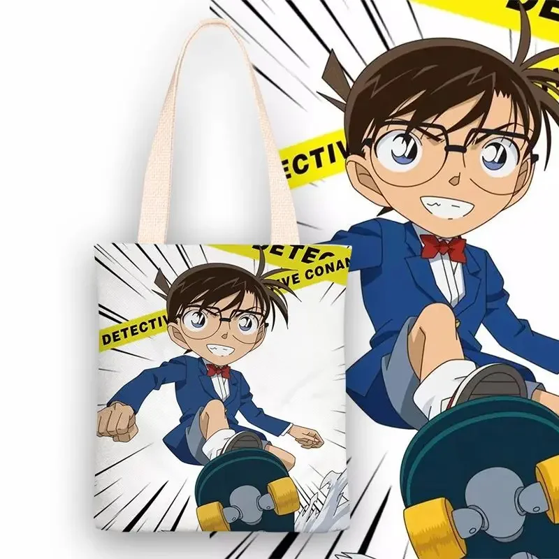 

Detective Conan Kaito Kid Anime Peripheral Children's Student School Bag Men's and Women's Zipper Canvas Shoulder Bag Fashion