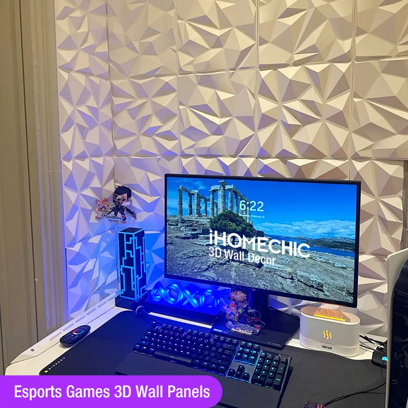 Imagem -05 - Waterproof 3d Art Painel de Parede para Home Decor Esports Jogos Pvc Adesivo Decor Azulejos Design Diamante Decoração Faça Você Mesmo 1181 em x 1181 em 12 Pcs