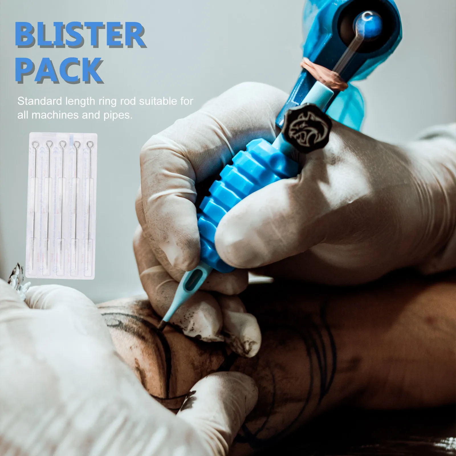 

100 шт. стерильных одноразовых игл для тату из нержавеющей стали, серебристые, размеры 7, 3, 5, предварительно стерилизованные