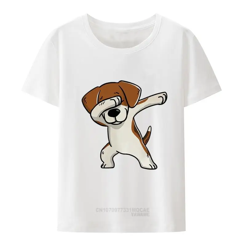 Beagle T-shirt Women Casual Streetwear Graphic Tees De Mujer Camisa  Loose Kawaii Clothes Trending Cool Student Hipster