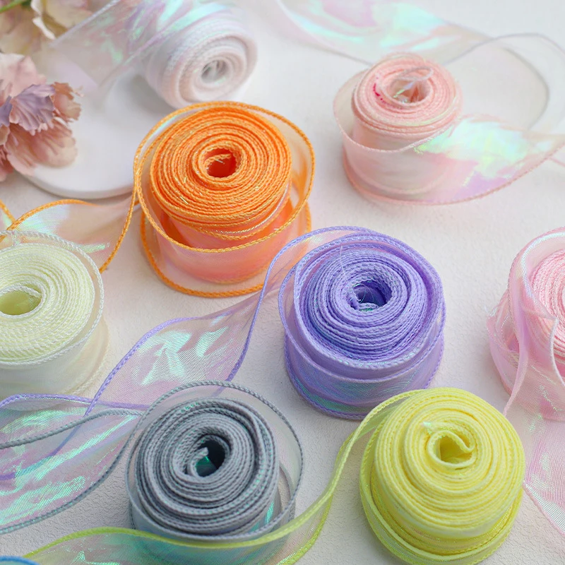 Fishtail Yarn Ribbon Cake Bow Headpiece Gift Baking Embellished Ribbon Flower Packaging Floral Yarn Ribbon