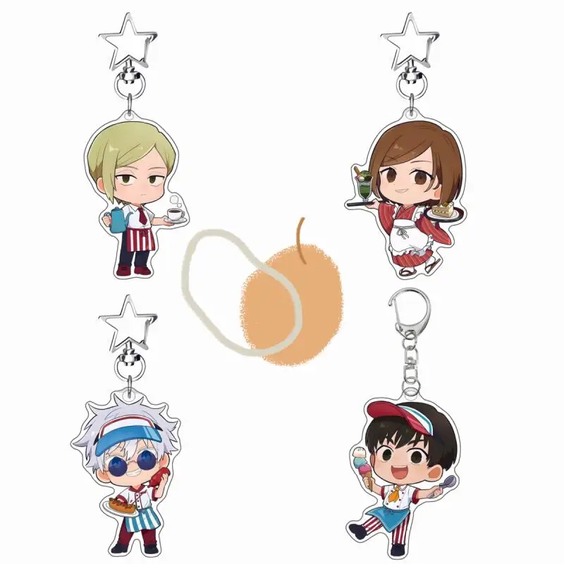

Anime Acrylic Keychain for Jjk Kento Nanami Satoru Gojo Nobara Kugisaki Yu Haibara Q Version Bag Pendant Acrylic Key Buckle