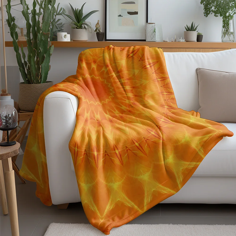 Iridescent Colorful Galaxy Starburst Abstract Printed Fleece Blanket Warm Throw Soft Bed Cover Gift