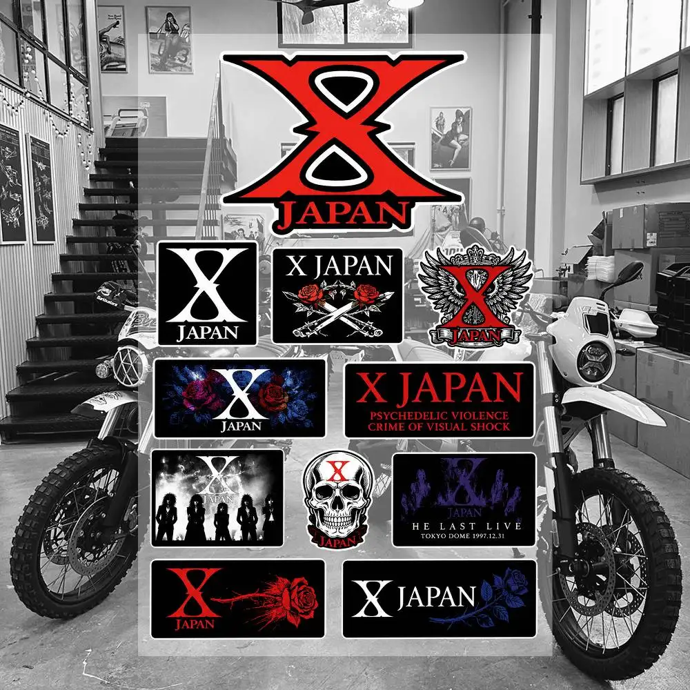 X-Japanische Ästhetische Graffiti-Aufkleber Wasserdichte PVC-Sticker für Auto Motorrad Skateboard Helm Notizbuch