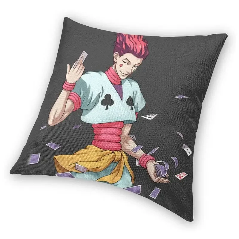 Manga HxH Hisoka Cushion Cover  Hunter x Hunter Anime Throw Pillow Case for Living Room Cool Pillowcase Home Decorative