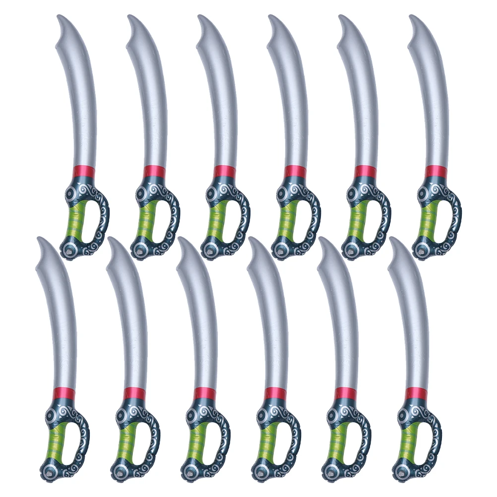 

12 Pcs Inflatable Pirate Halloween Kids Toy Role Decorate Festival Prop Pvc Simulation Cosplay Child