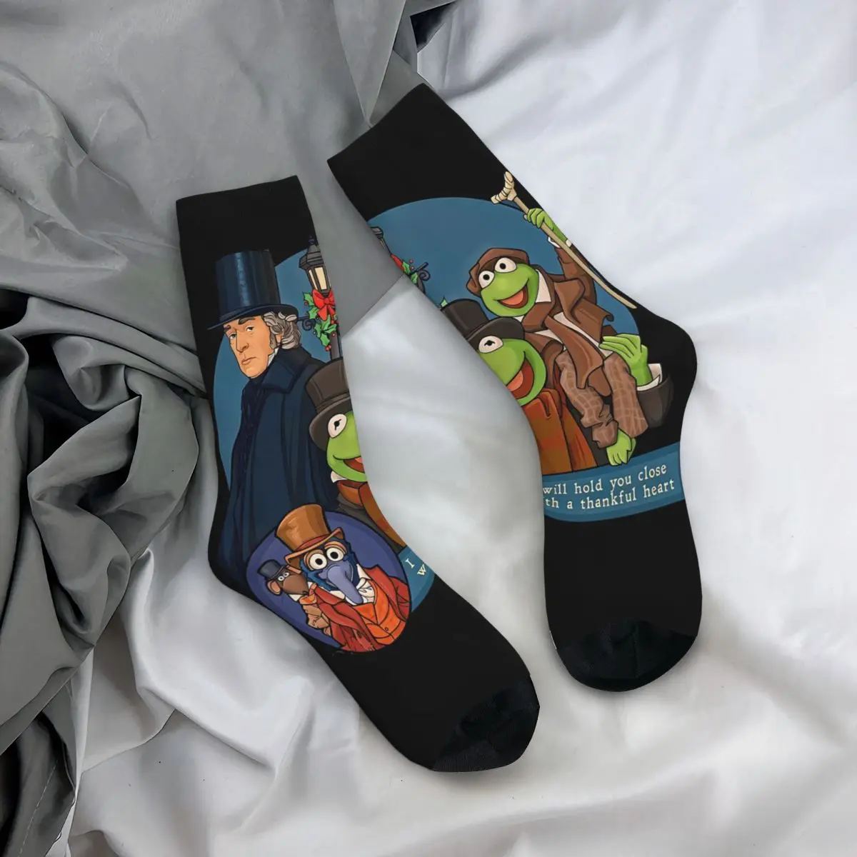 سأمسك قريبًا مع دمية على شكل قلب شكرًا، جوارب كارول لعيد الميلاد، جوارب هاراجوكو، جوارب طويلة لجميع المواسم، هدايا للجنسين