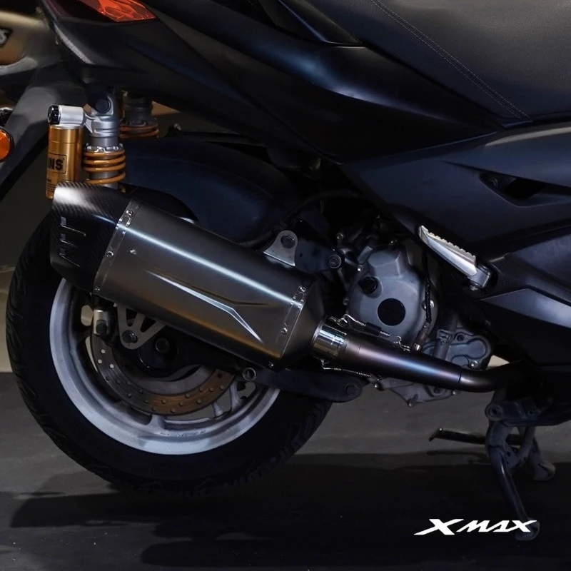 Full-Size Custom Motorcycle ExhaustRS Original For  XMAX300 Modified Stainless Steel Low Out Full Section Exhaust Pipe Car