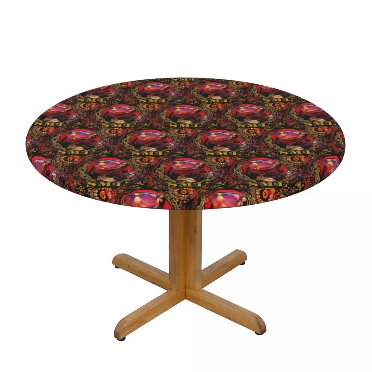 Sml Jeffy Rapper V3 Waterproof Round Tablecloth Oilproof Table Cloth for Kitchen Events Dining Table Cover