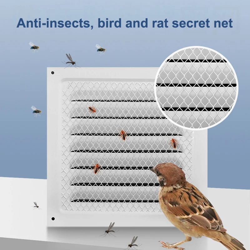 Metal Louver Air Vents Grille Ventilation Covers Grilles Duct Heating Cooling Vents Plate Insect Screen Cover Air Vents