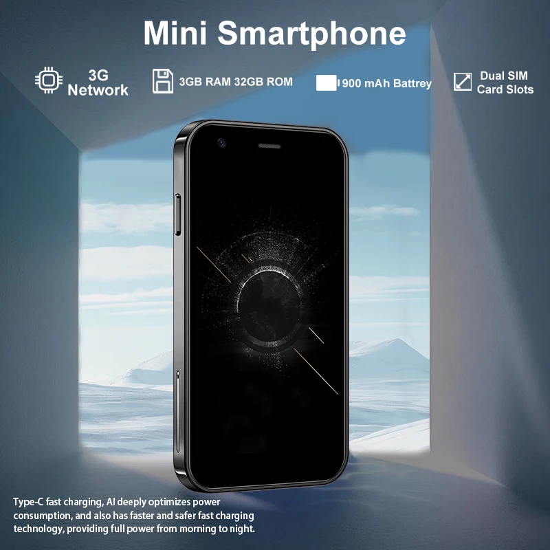 Soyes Mini24 3.0-inch high-definition Android smartphone | 3GB RAM 32GB ROM | Dual SIM dual standby Play Store More applications