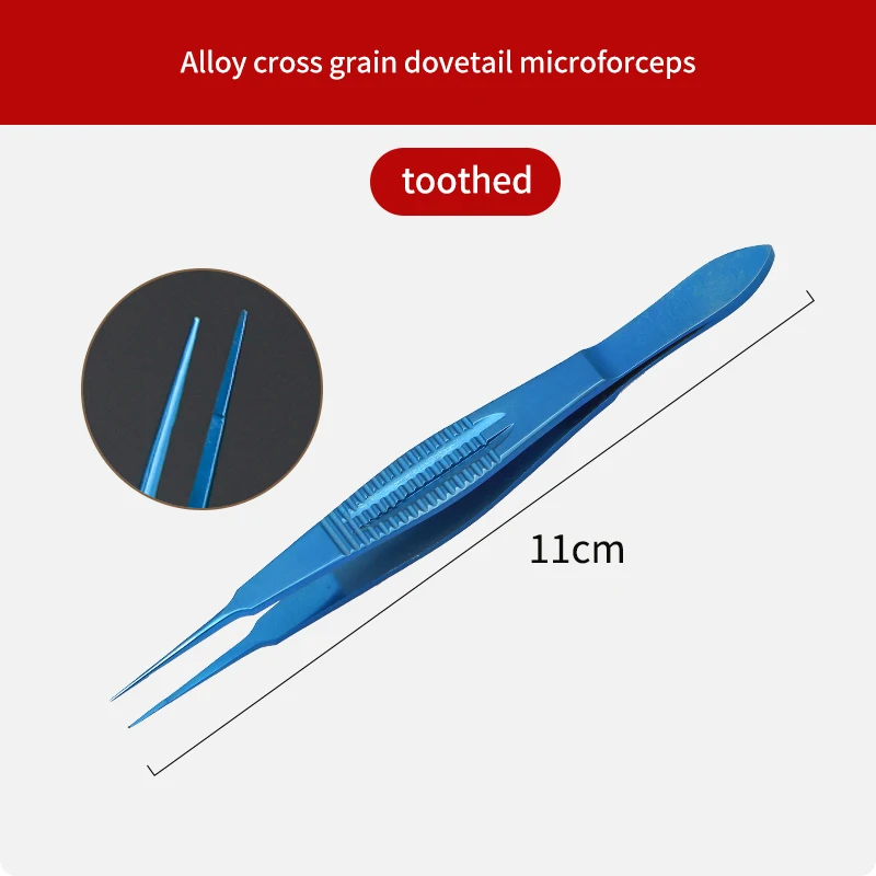 Castroviejo Tying Forcep/Toothed Forceps 108mm With 6mm Ophthalmic Tweezers Ophthalmic Instruments