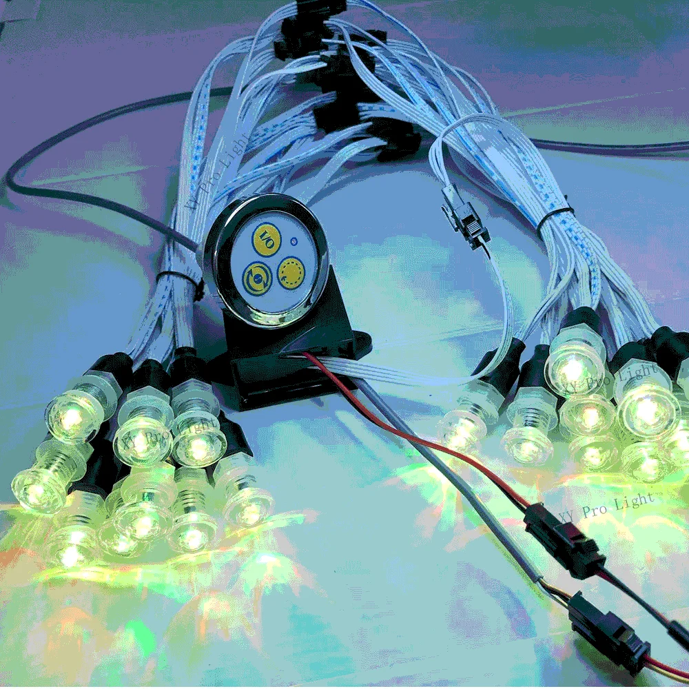 38MM RGB Underwater Bath Light 12V 100mA Starry Sky Bath Bucket Colorful Submersible LED Pool Light Shower Room LED Bathtub Lamp