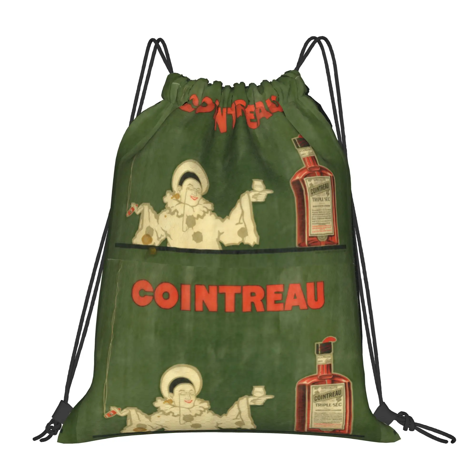 

Винтажные портативные дорожные сумки-рюкзаки на шнурке CCointreau Pierrot Marionette, рюкзаки для езды на велосипеде, рюкзаки для хранения вещей в спортзале