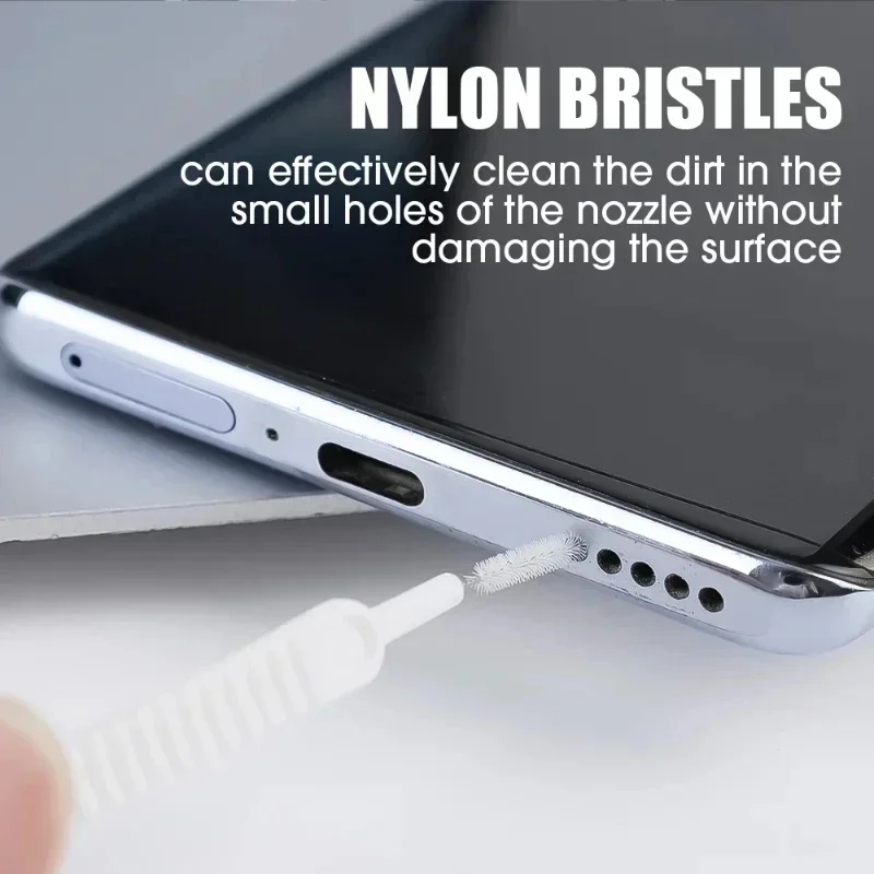 100/10PCS Nylon Shower Cleaning Brush Anti-clogging Shower Head Brush Computer Keyboard Cleaner Phone Hole Dust Cleaning Tools