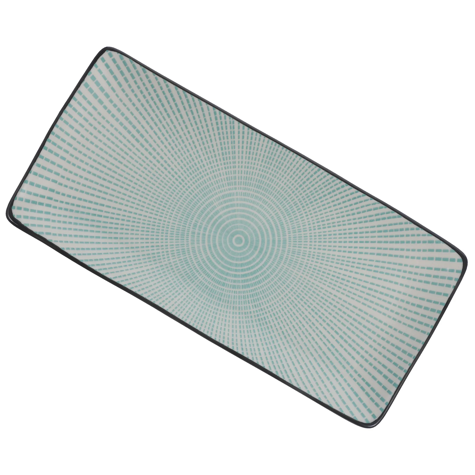 

1Pcs Ceramic Sushi Plate Rectangular High Temperature Underglaze Tableware Smooth Finish Serving Tray for Sushi Onigiri Desserts