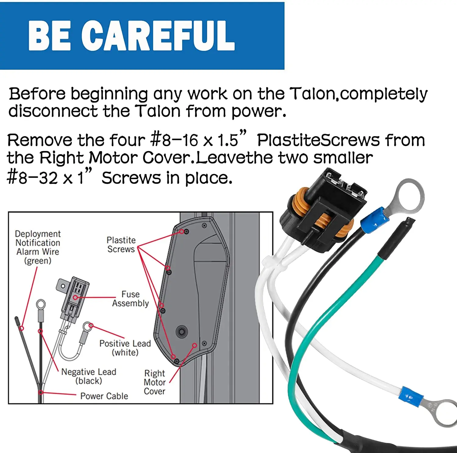 TML 1810244 Quick Release Power Disconnect Plug for Talon Shallow Water Anchors Heavy Duty Connectors