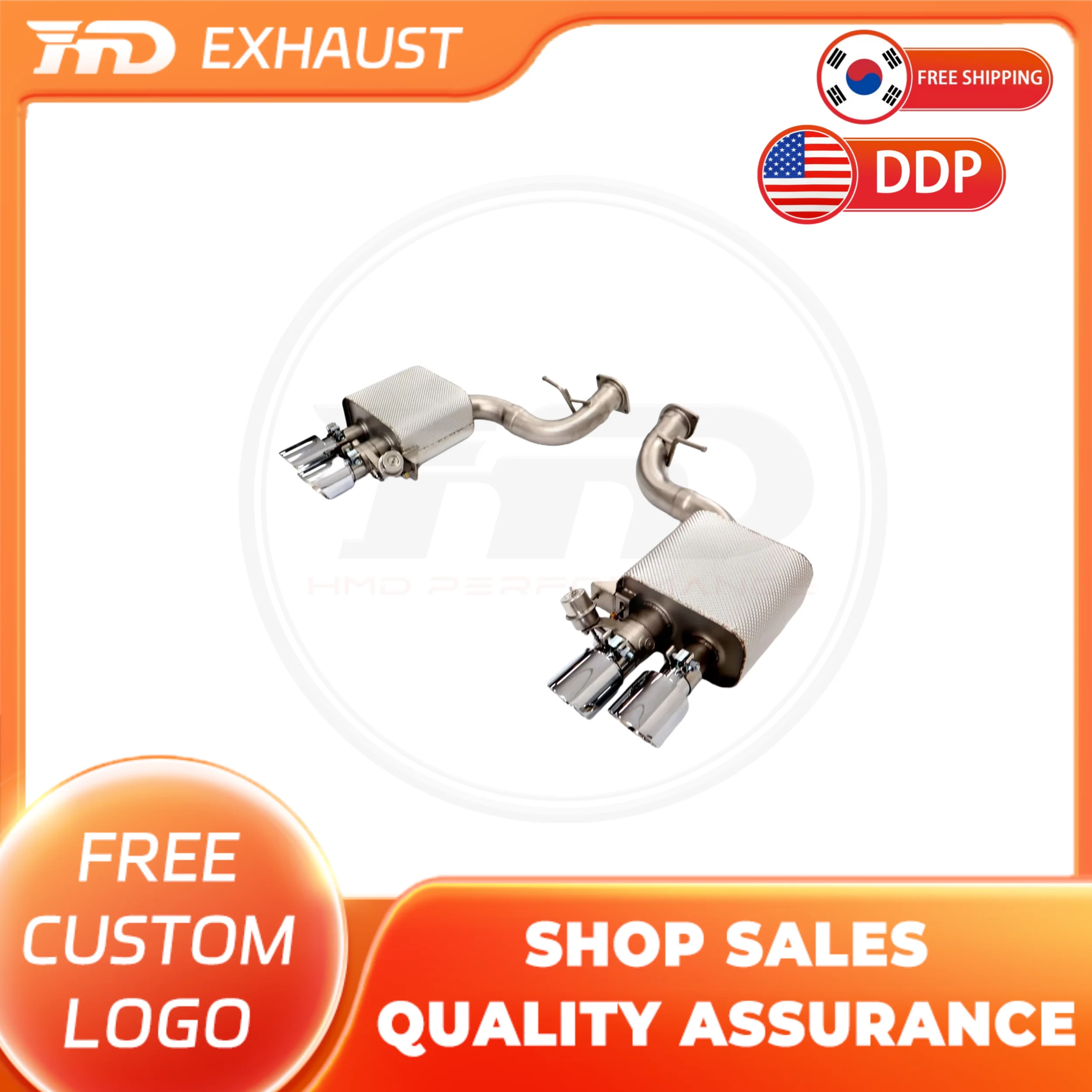 

HMD Лидер продаж, выхлопная система из нержавеющей стали для Ferrari 599 6,0 л V12 Performance с клапанным глушителем, теплозащитный экран