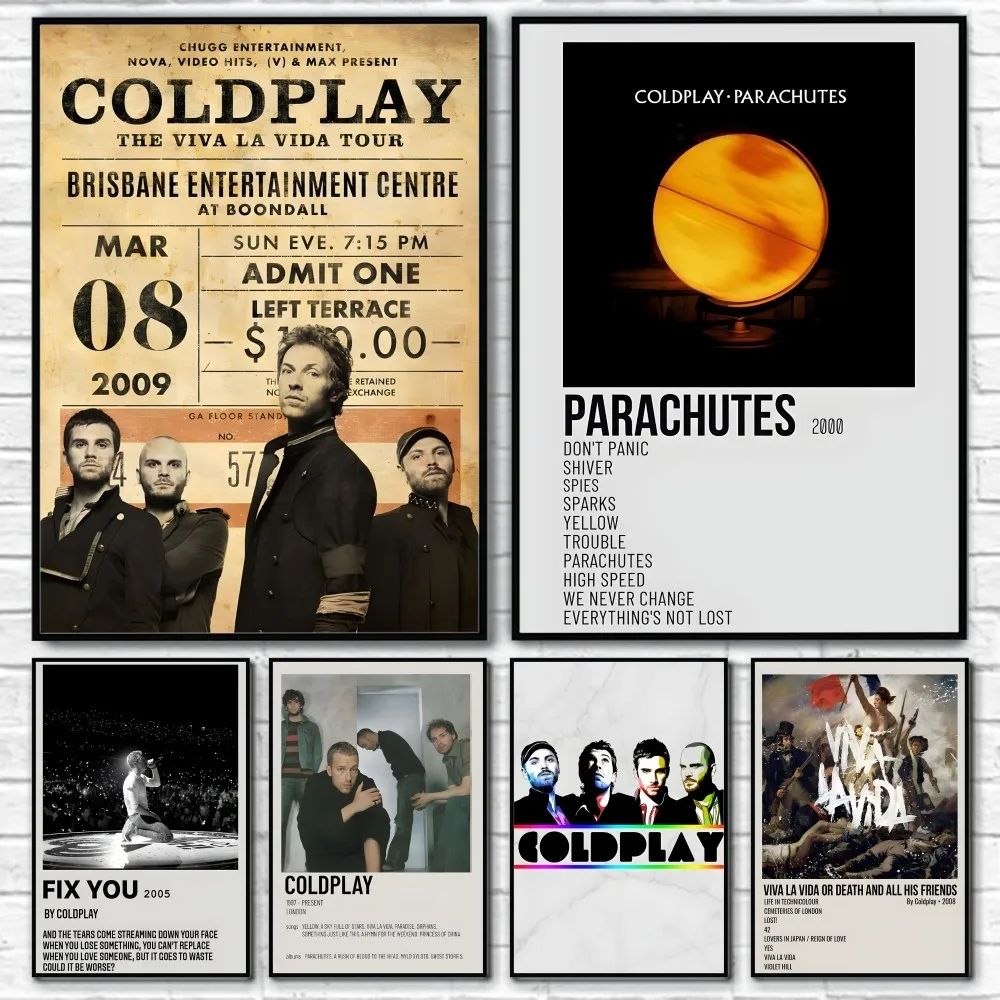 

C-Cold-playS Album Cover Retro Cool Poster Sticky Wall Art Printing Waterproof Home Living Bed Room Bar Hallway Aesthetic Decor