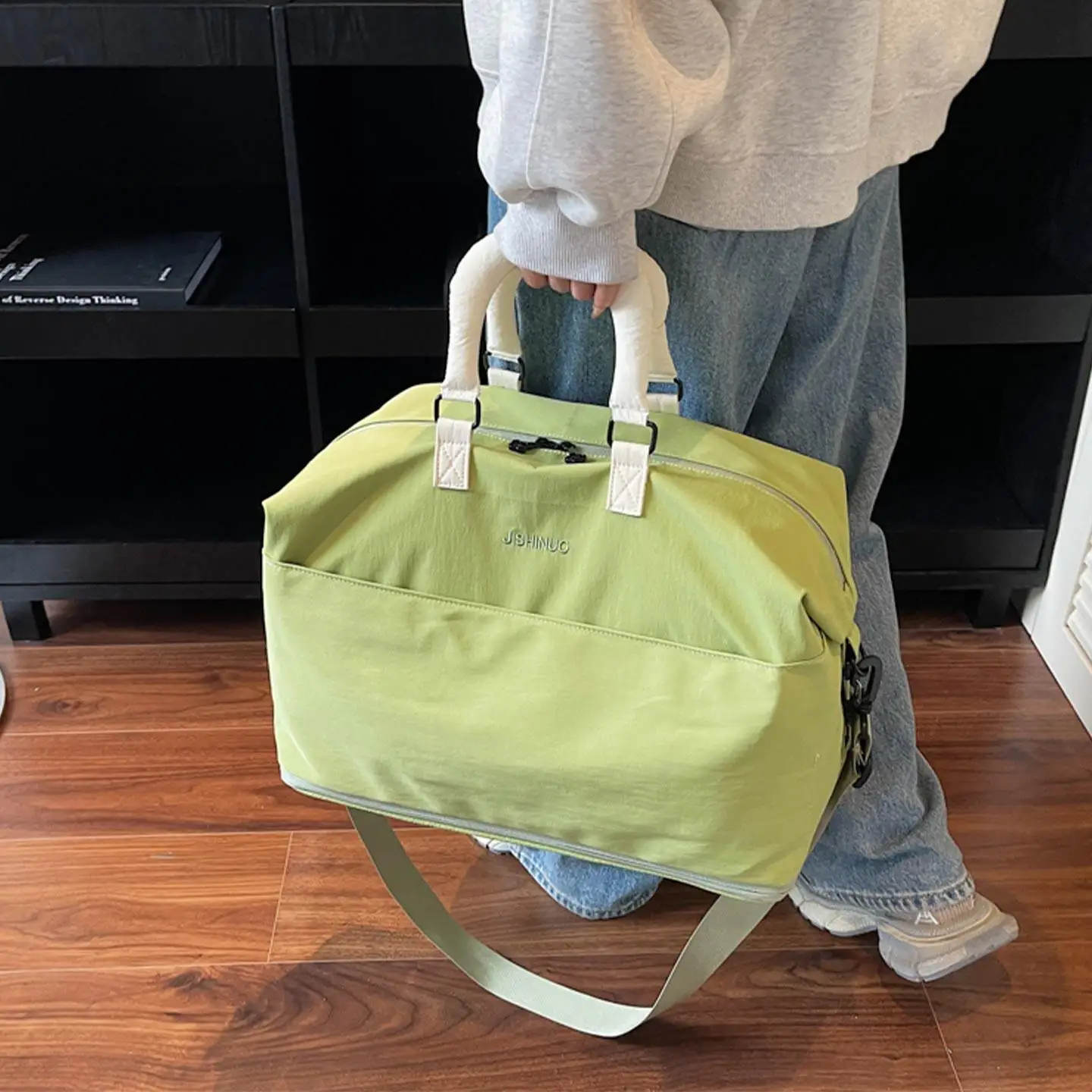 large-capacity-travel-bag-women's-handheld-crossbody-fitness-bag-short-trip-luggage-bag-check-in-bag-trip-storage-bag